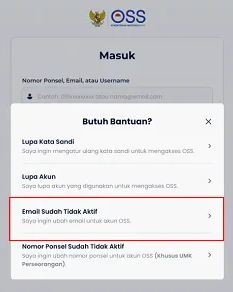 PANDUAN UBAH EMAIL AKUN OSS